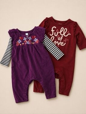 Cat & Jack Baby Romper in Rich Burgundy Tea Baby Romper In Purple Size 3-6M